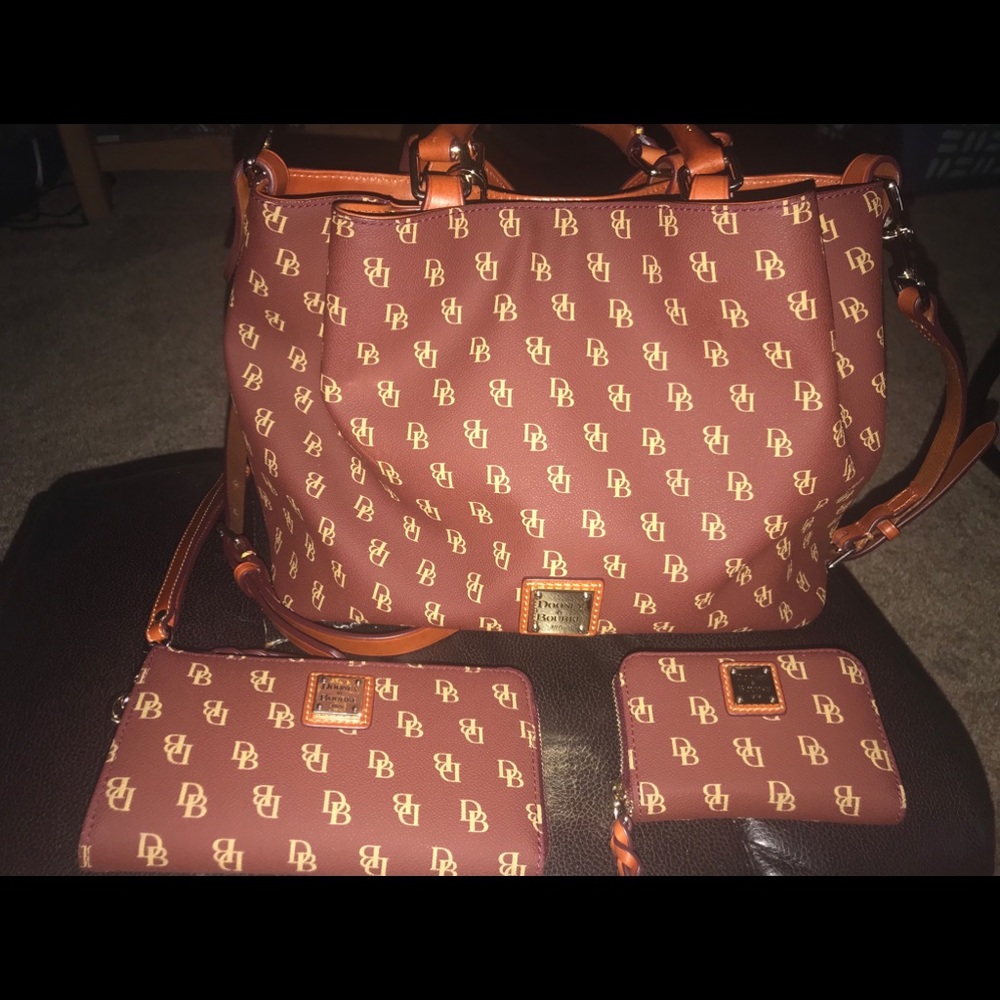 Dooney & Bourke handbag, wallet, credit card case.
